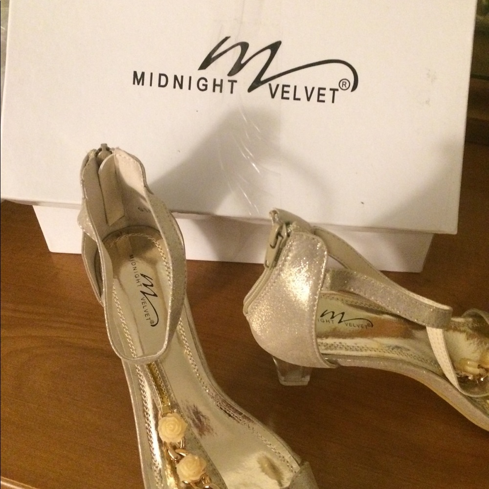 Midnight velvet high heels